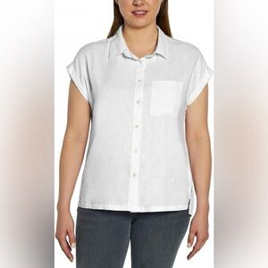 ORVIS Women’s Button Down Cuff short sleeve Linen shirt